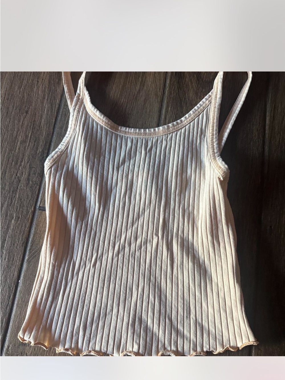 Old Navy Ribbed Tank Top in Beige